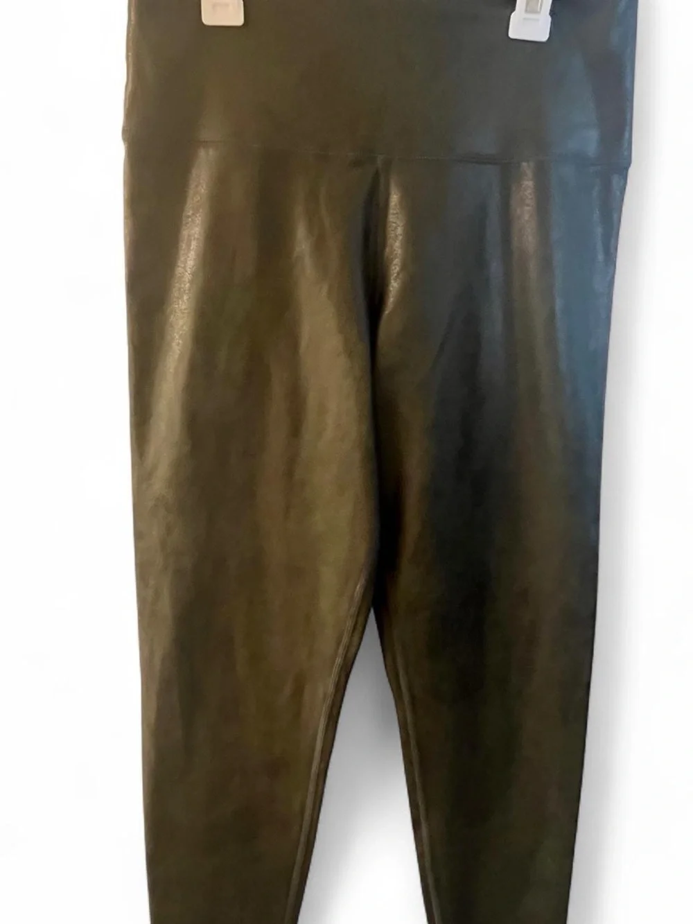 aerie Offline Faux Leather Olive High-Rise 7/8 Leggings​